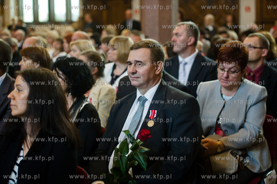 Gdansk. Dwor Artusa. Uroczystosc z okazji Dnia Edukacji...