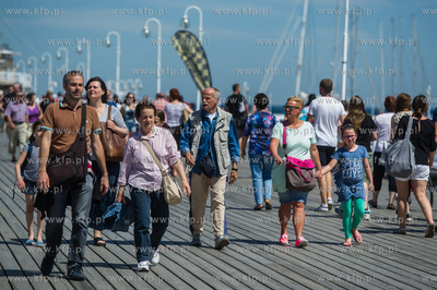 Upalny, bardzo sloneczny, sobotni dzien na plazy i...