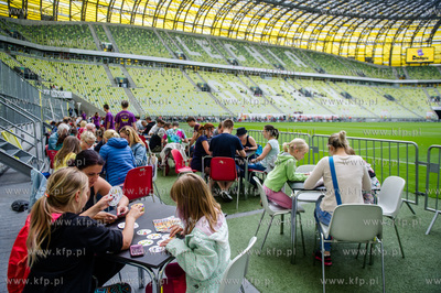 Gdansk. Stadion PGE Arena. Bicie rekordu Polski w jednoczesnej...