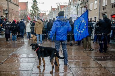 Gdansk. Manifestacja w obronie Wolnych Mediow zorganizowana...