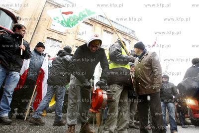 Protest rolnikow i zwiazkowcow Solidarnosci z zachodniopomorskiego...