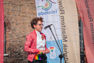 Gdańsk.  VIII Trójmiejski Marsz Równości. Nz. Magdalena...