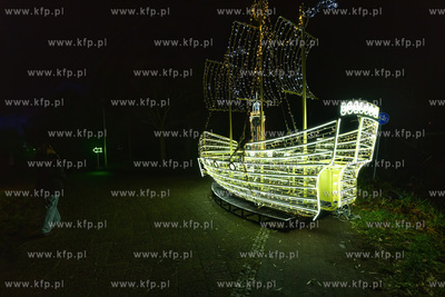 Przedpremierowy pokaz iluminacji w Lumina Park na terenie...