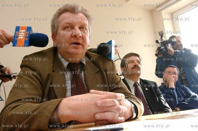 Konferencja prasowa w siedzibie Solidarnosci w Gdanksu...