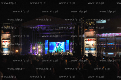 Zabawa sylwestrowa na Targu Weglowym w Gdansku. Na...