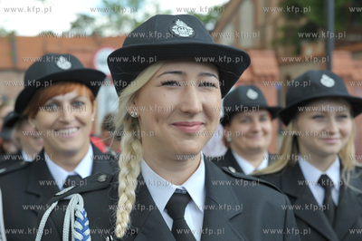 Otwarcie nowej remizy, strażnicy Ochotniczej Straży...