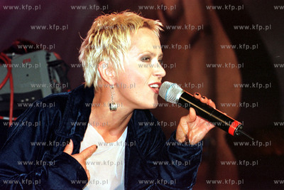 Malgorzata Ostrowska na festiwalu Piosenki w Sopocie....