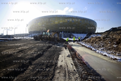 Gdańsk. Początek prac przy budowie  tunelu dla pieszych...