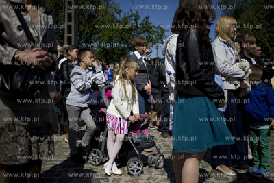 Procesja Bozego Ciala w gdanskiej dzielnicy Letnica....