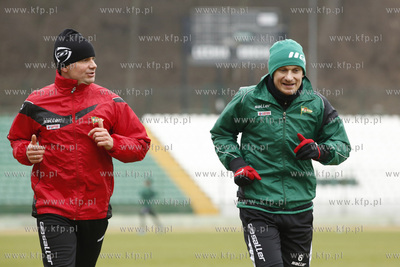 Gdańsk. Stadion przy ul. Traugutta. Trening drużyny...