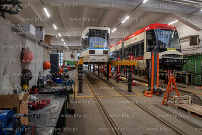 Zajezdnia tramwajowa Wrzeszcz. Hala napraw. 26.01.2024...