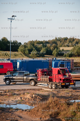 Lubocino powiat Pucki. Miejsce probnych odwiertow gazu...