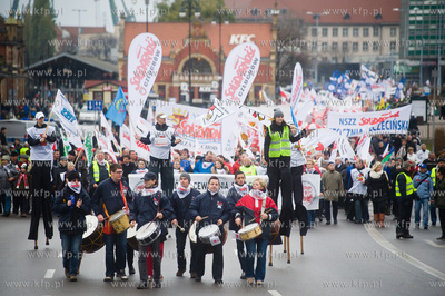 Gdansk. Manifestacja niezadowolonia, zorganizowana...