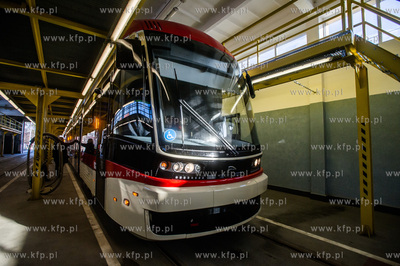 Gdansk. Zajezdnia tramwajowa Zakladu Komunikacji Miejskiej,...