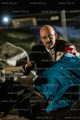 Gdańsk. Teren Muzeum II Wojny Światowej. Performance...