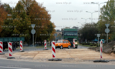 Slupsk, rozkopane ronda na ulicach Slupska, przygotowane...