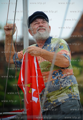 Gdansk. Marina - przystan jachtowa na Motlawie. Przywitanie...