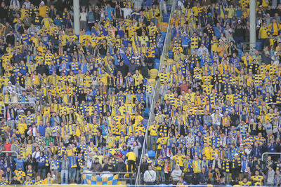 Mecz na zakonczenie kolejki Ekstraklasy derby Arka...