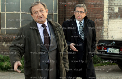 Tereny Stoczni Gdanskiej. Plan zdjeciowy filmu Uklad...