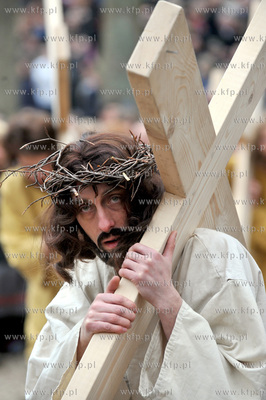 Wejherowo. Droga Krzyzowa. Inscenizacja Meki Panskiej...
