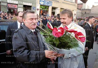 Wizyta prezydenta Lecha Walesy w Koscierzynie na Kaszubach...
