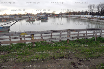 Prace na budowie Muzeum II Wojny Swiatowej w Gdansku....