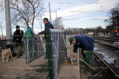 Gdansk. Remont torowiska wzdłuż ul. Pomorskiej i...