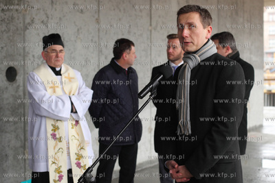 Uroczystosc wmurowania kamienia wegielnego pod budowe...