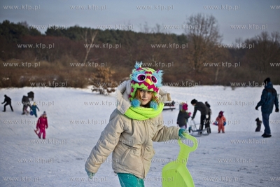 Saneczkarze opanowali górkę w Parku Ronalda Reagana.
08.01.2017
fot....