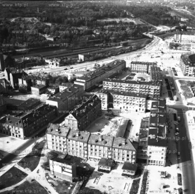Gdansk - Srodmiescie, widok z samolotu na domy miedzy...