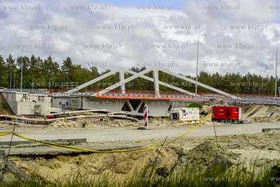 Mierzeja Wiślana. Prace w miejscu budowy przekopu,...