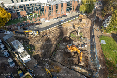 Przy ul. Wodopój w Gdańsku trwają prace przygotowawcze...