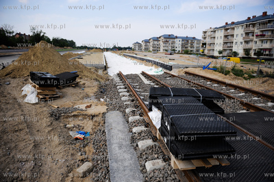 Gdansk. Budowa ulicy Nowej Lodzkiej oraz nowej lini...