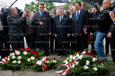 Gdansk. Prezes Prawa i Sprawiedliwosci w towarzystwie...