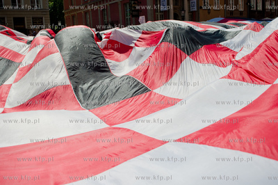 Gdansk. Dlugi Targ. Chorwaccy kibice przed meczem Mistrzostw...