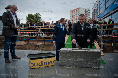 Gdansk. Wrzeszcz. Uroczystosc wmurowania kamienia wegielnego...