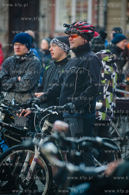 Gdansk. Dlugi Targ. Zimowy Przejazd Rowerowy, zorganizowany...