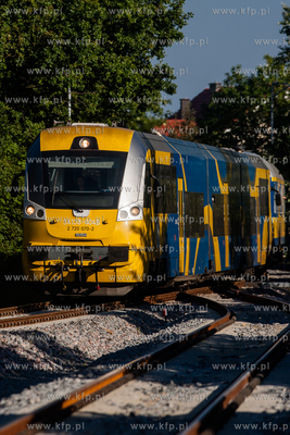 Jastarnia. Pociag kursujacy na trasie Gdynia - Hel....