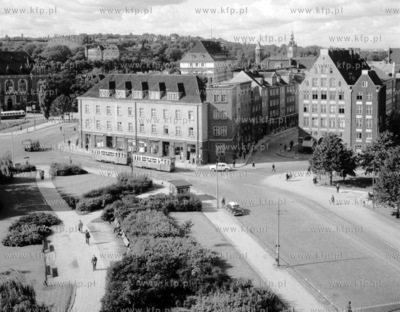 Panorama Gdanska. Widok na skrzyzowanie ulic Hucisko,...