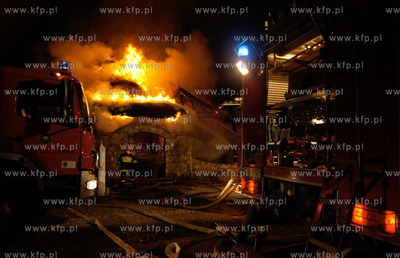 Pozar goralskiego domu na ulicy Warzywniczej w Wejherowie,...