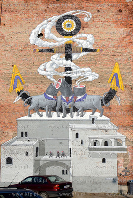 Gdynia Srodmiescie i dzielnica Portowa. Nz. Murale...