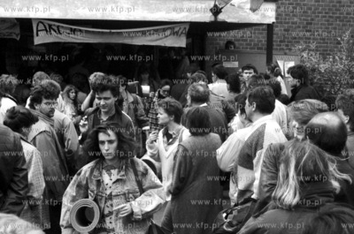 Strajk studencki na Uniwerytecie Gdanskim w Gdansku....