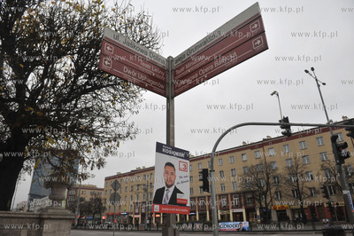 Gdansk Wrzeszcz. Kampania wyborcza do samorzadow. Plakaty...