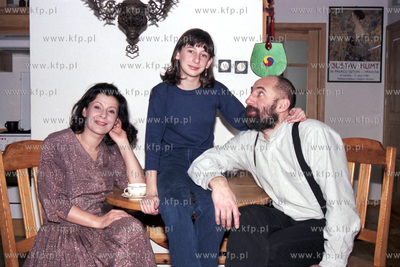Aktorzy Dorota Kolak i Igor Michalski w córką Kasią....