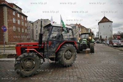 Protest pomorskich rolnikow w Gdansku pod haslem Aby...