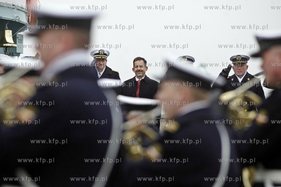 Gdynia. ORP Blyskawica. Wizyta ambasadora Stanow Zjednoczonych...