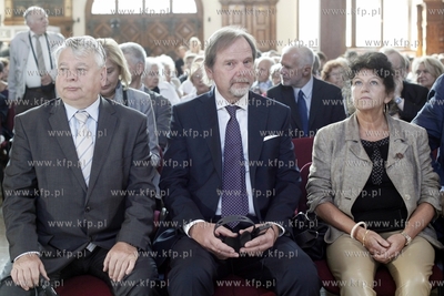 Gdansk. Dwor Artusa. Wyklad Guya Sormana i uroczystosc...