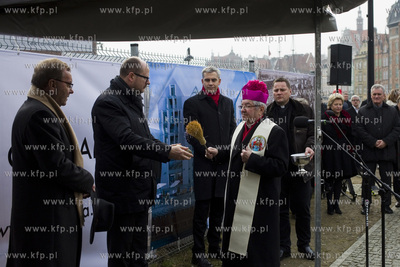 Uroczystość wmurowania aktu erekcyjnego na Wyspie...