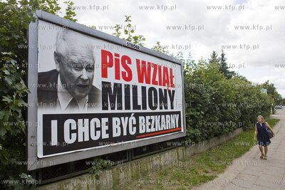 Billboard polityczny na ul. Kościuszki w Gdańsku...
