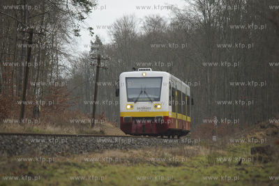 Szynobus w okolicy Kościerzyny. 29.02.2020 fot. Paweł...